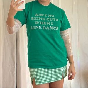 ⋆｡˚✩ Green Line Dance Tee ✩˚｡⋆